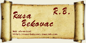 Rusa Bekovac vizit kartica